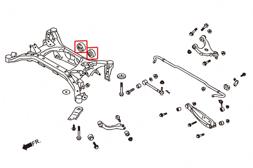 Hardrace - Rear Diff Bushing, Harden Rubber (Subaru BRZ, Scion FR-S, Toyota 86/GR86)