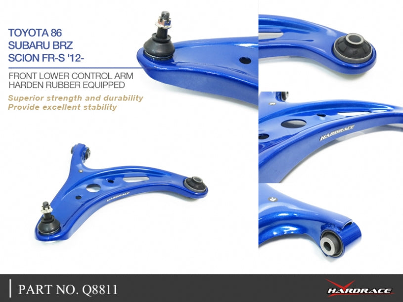 Hardrace - Front Lower Control Arm, Harden Rubber (Scion FR-S / Subaru BRZ / Toyota 86 & GR86 2013+)