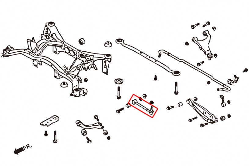 Hardrace - Rear Toe Control Arm, Harden Rubber (Scion FR-S / Subaru BRZ / Toyota 86/GR 12+)