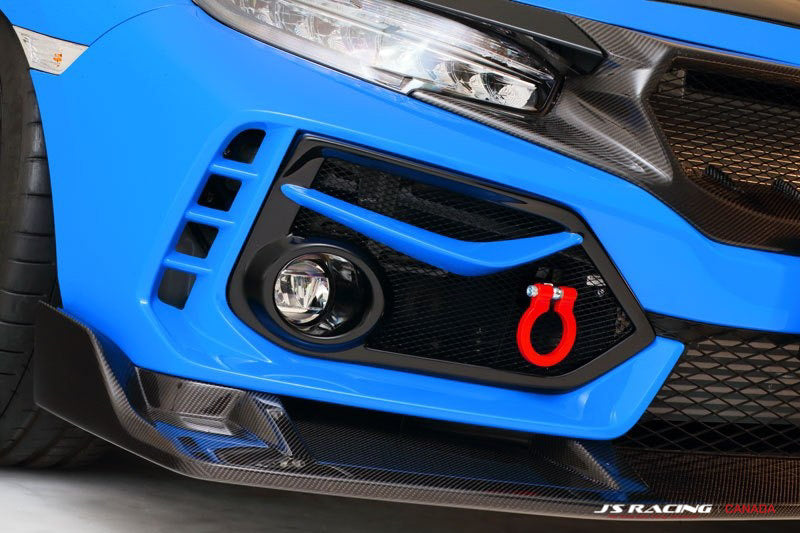 J's Racing - Front Lip Spoiler, Type S, Carbon (Honda Civic Type R FK8)