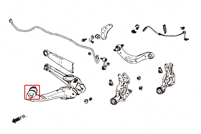 Hardrace - Rear Trailing Arm Bushing, Harden Rubber (Honda Civic FD/FG/FB 06-16)