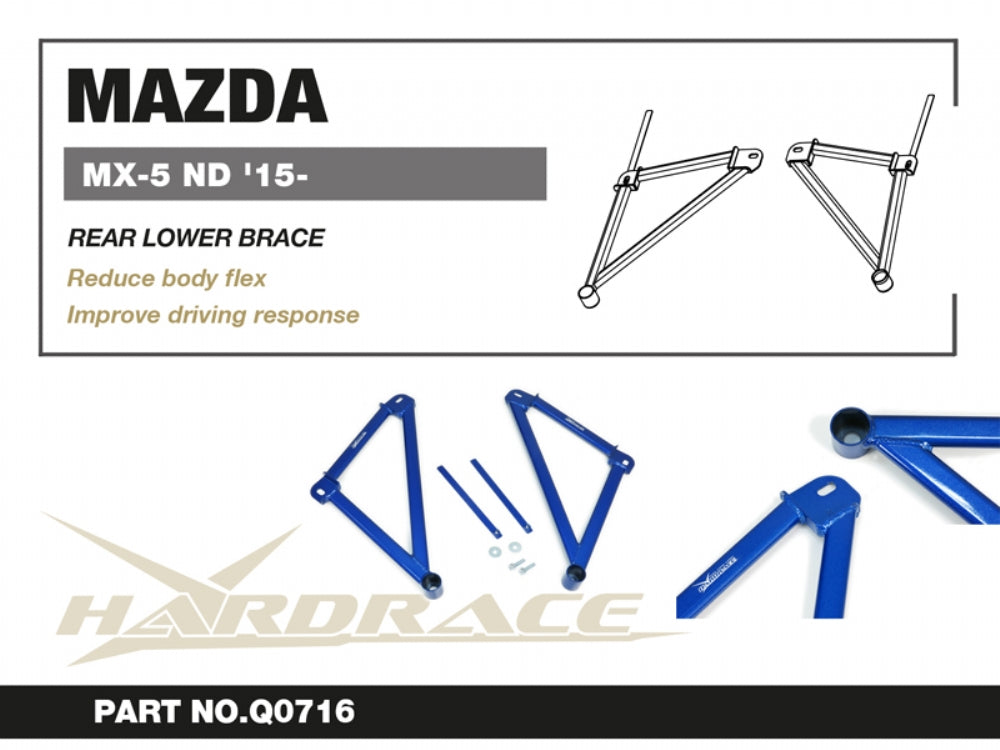 Hardrace - Rear Lower Brace (Mazda Miata MX-5 ND 15+)