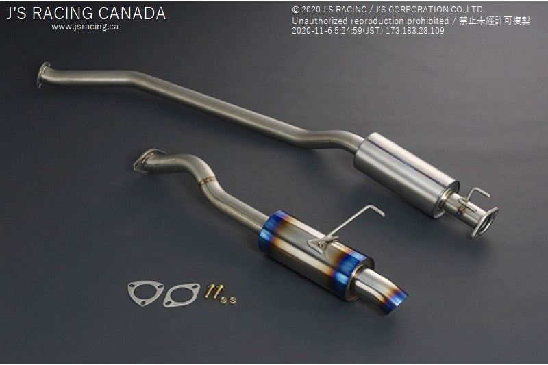 J's Racing - Exhaust System, 60RS, Stainless/Titanium (Acura RSX, Honda Integra Type R DC5)