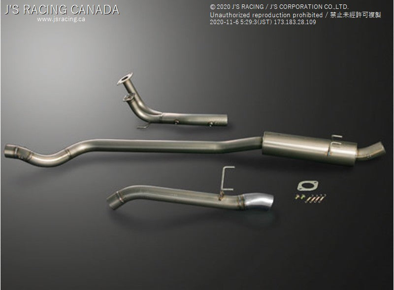 J's Racing - Exhaust System, 70RR, Stainless/Titanium (Acura RSX, Honda Integra Type R DC5)
