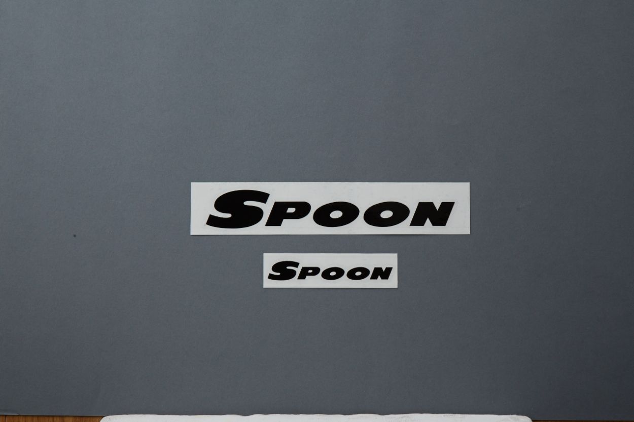 Spoon Sports - Team Sticker, Black, 200/100mm
